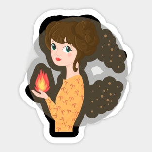 Fire Princess Sticker